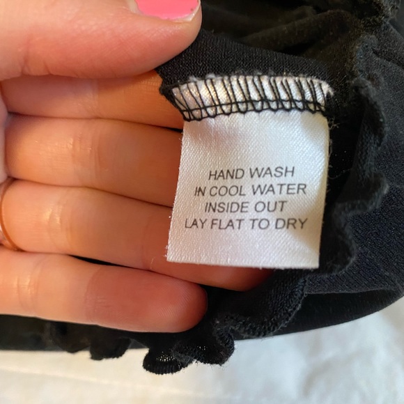 Black & Pink Floral Mini Dress - Picture 3 of 4